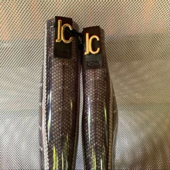 Just Cavalli Wellington Rain Snakeskin Pattern Boots Size 6 NEW - Picture 4 of 10